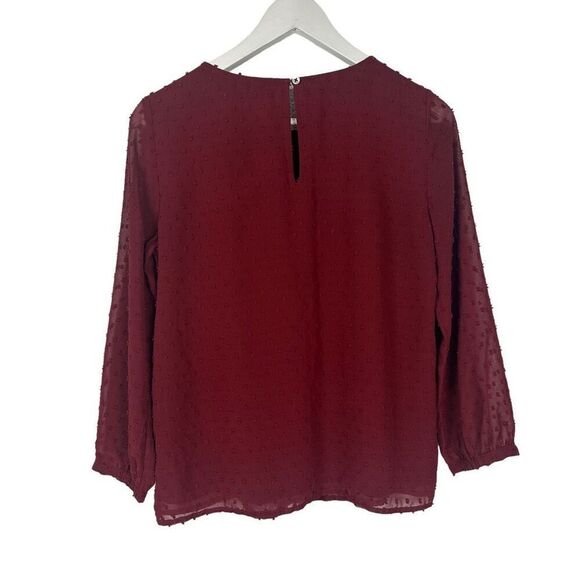 J. Crew Ruffle front top in clip dot size 0 - Picture 4 of 10